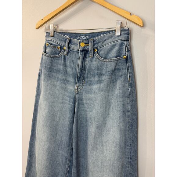 J. Crew High-rise Superwide-leg Jean Elliot wash High Rise Women's 26 - Picture 6 of 11